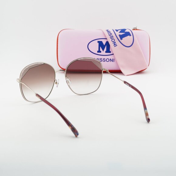 Missoni MIS 0014/S 06K3 HA Sunglasses Gold Geometric Frame, Brown Lenses main image 6
